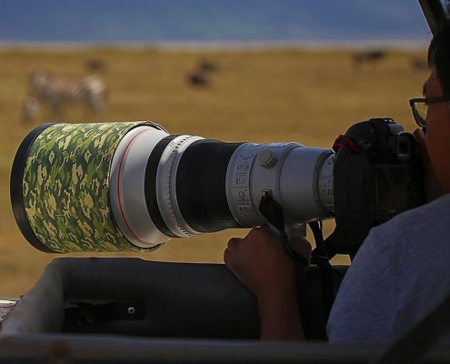 Pendant votre safari Lodge de 8 jours en Tanzanie, vous pouvez étendre le toit de votre camion Safari pour obtenir de superbes vues et photos des animaux sauvages.