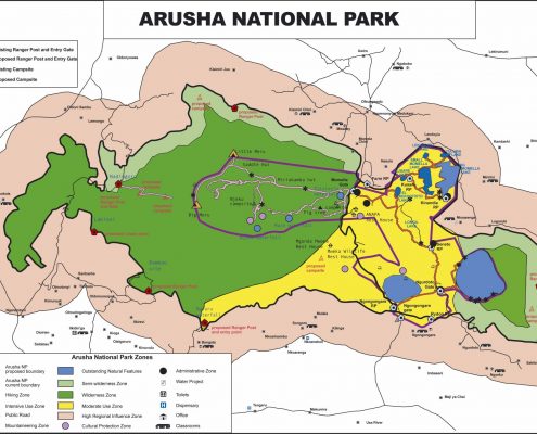 Parc Safari d'Arusha (carte)