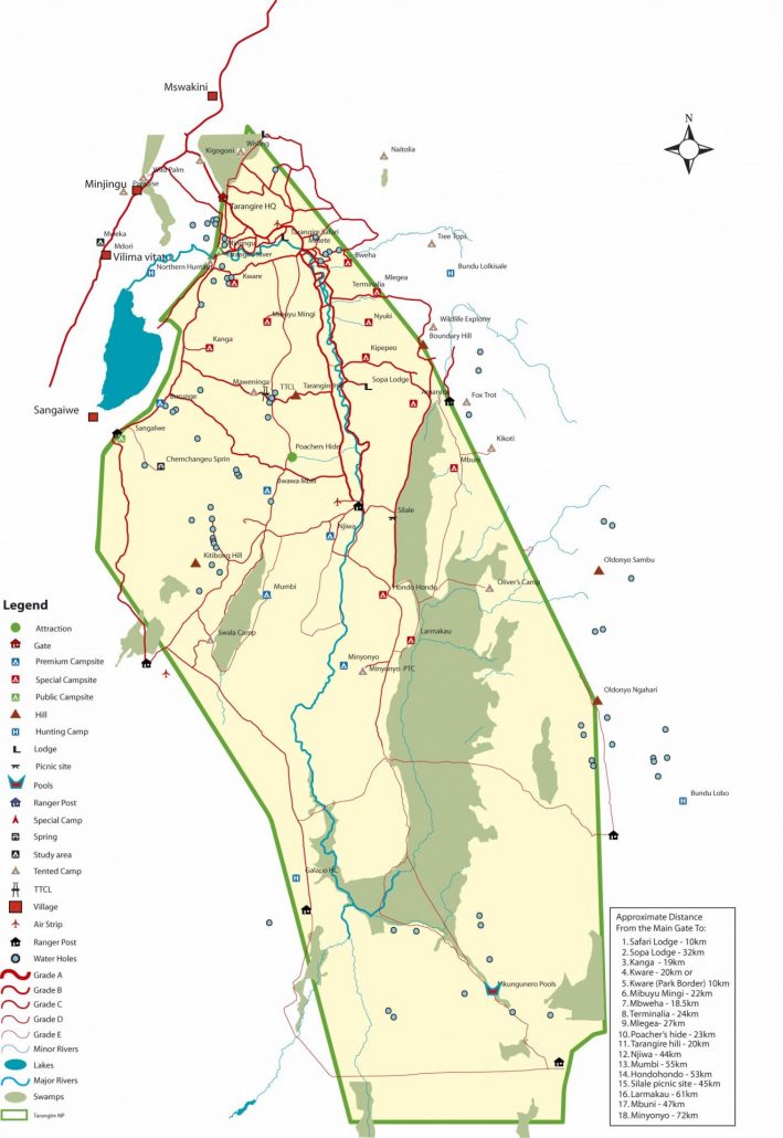 Parc national de Tarangire (carte)